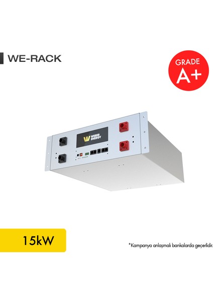 48V 300Ah - 15kW LiFePO4 Rack Series Bluetooth'lu Lityum Demir Fosfat Akü indirimleri