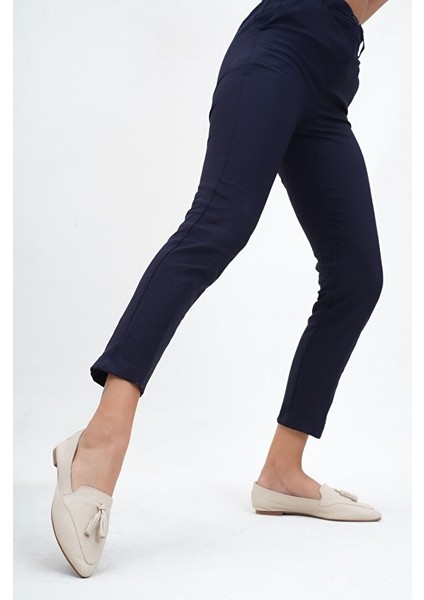 Hakiki Deri Bej Kadın Deri Babet TRC58-4026