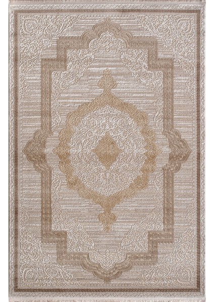 Özel Akrilik Dokuma Bej Gold Renkli Modern Halı Lia Serisi 01132C