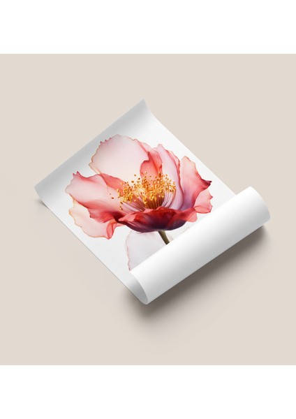 Çerçevesiz Poster Kırmızı Yaprak Çiçek Temalı, Dijital Baskı Çiçek Poster, Ofis, Salon Dekorasyon Poster fiyatları