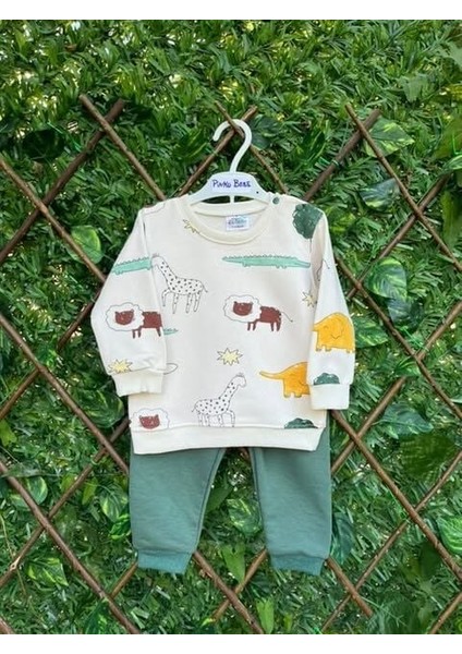 Erkek Bebek Animals Desen Mevsimik Alt & Üst Takım 6-9 Ay fiyatları