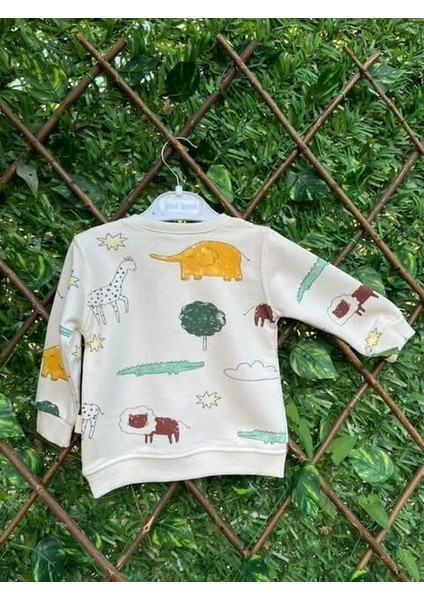 Erkek Bebek Animals Desen Mevsimik Alt & Üst Takım 6-9 Ay fırsatları