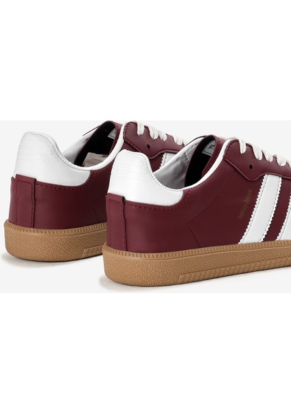 Unisex Bordo Termo Taban Yanı Şeritli Bağcıklı Spor Ayakkabı indirimleri