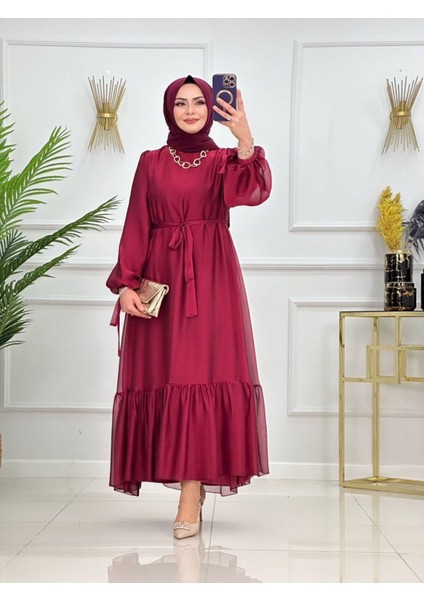 Kadın Tesettür Abiye Elbise