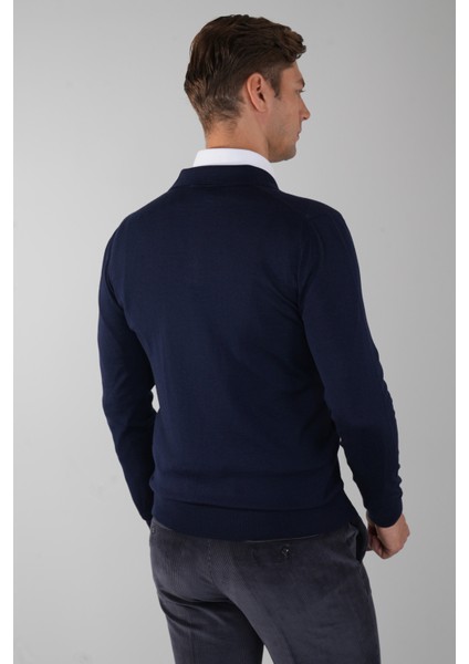 Tr 24201 Düğmeli Polo Yaka Triko Lacivert TR24K24201_D39 fiyatları