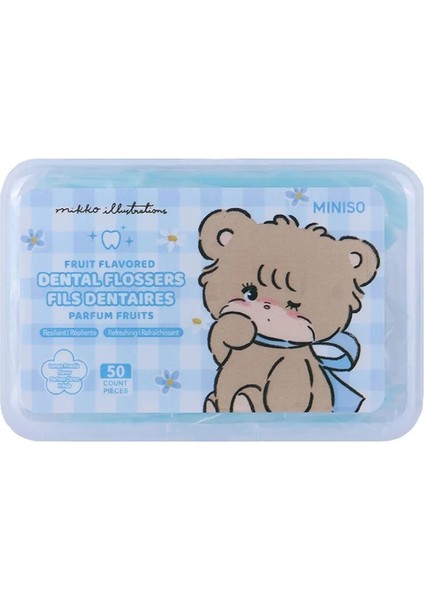 Mikko Lisanslı Kürdan Tipi Diş Ipi (50 Adet) - Limon Frezya