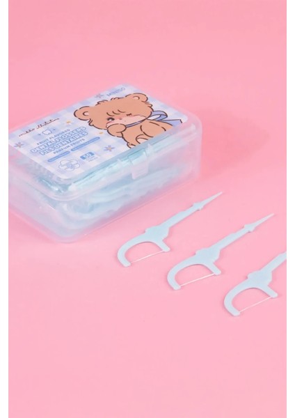 Mikko Lisanslı Kürdan Tipi Diş Ipi (50 Adet) - Limon Frezya modelleri