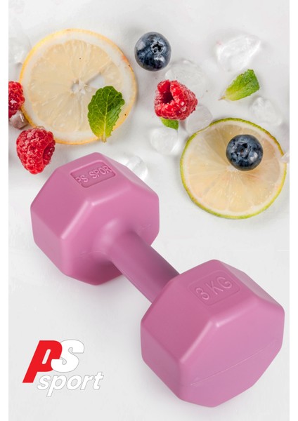 Psspor 2 Adet 3kg Pembe Renk Dambıl Seti ( 2 Adet 3kg Gönderim Yapılmaktadır)