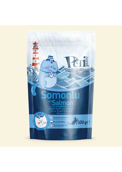 Somonlu Kuru Yetişkin Kedi Maması 500 Gr