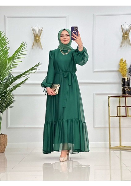 Kadın Tesettür Abiye Elbise