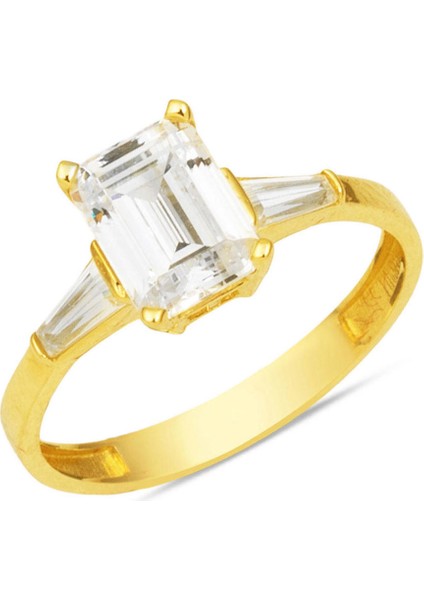 14 Ayar Altın Tria Baget Yüzük