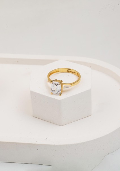 14 Ayar Altın Tria Baget Yüzük modelleri