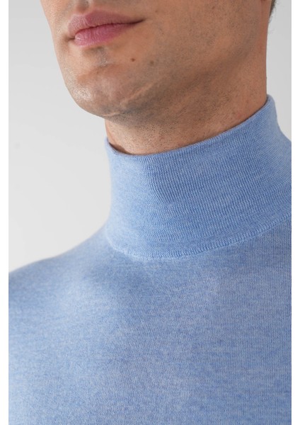 Erkek Basic Yarım Balıkçı Yaka Triko Mavi TR23KNOS23210_D35 modelleri