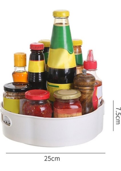 360 Derece Dönebilen Mekanizmalı Yuvarlak Tepsi Formlu Sunum ve Servis Organizer Tablası (4764) fırsatları