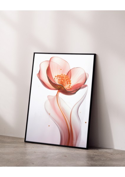 Çerçevesiz Poster Kırmızı Çiçek Temalı, Dijital Baskı Kırmızı Çiçek Poster,i Ofis, Salon Dekorasyon Poster
