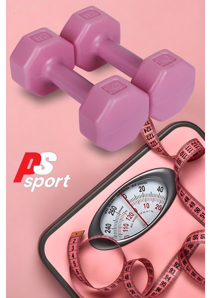 Psspor 2 Adet 2kg Pembe Renk Dambıl Seti ( 2 Adet 2kg Gönderim Yapılmaktadır)