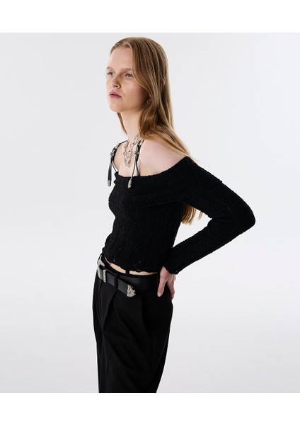 Suni Deri Kemer Askılı Triko TW6250050192001 modelleri