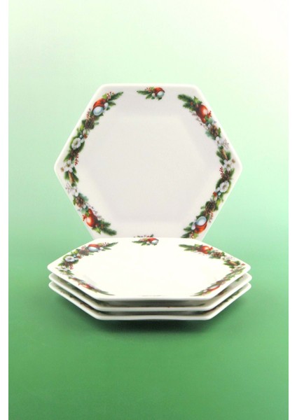 Holly Toys 4 Parça Porselen Tatlı/kurabiye Tabağı