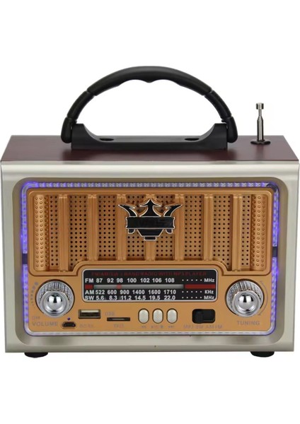 Buffer® Taşınabilir Klasik Am/fm/sw Retro Nostaljik Radyo