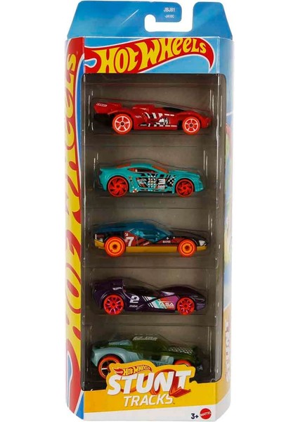 Hot Wheels 5'li Araba Seti - JBJ81 Stunt Tracks