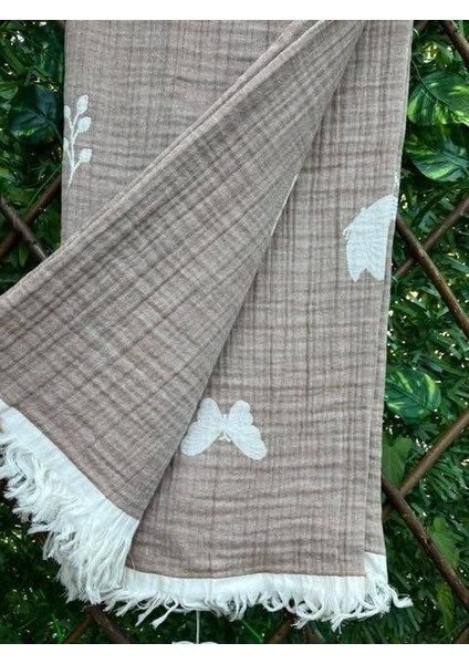 Bebek Kelebek Desenli 4 Kat Müslin Örtü 90*90 fiyatları