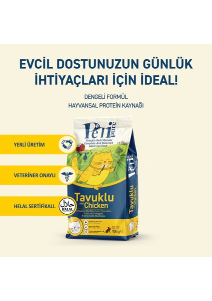 Tavuklu Kuru Yetişkin Kedi Maması 10 Kg fiyatları