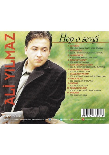 Ali Yılmaz- Hep O Sevgi Ambalajında (Cd)- 1998 modelleri