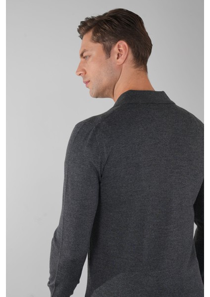 Tr 24201 Düğmeli Polo Yaka Triko Antrasıt TR24K24201_D58 fiyatları