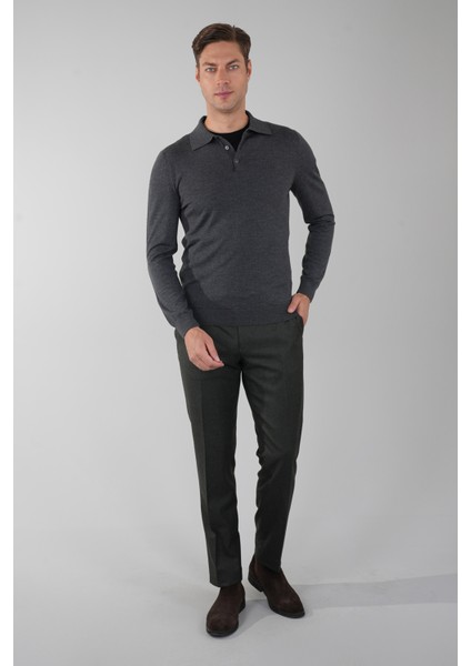 Tr 24201 Düğmeli Polo Yaka Triko Antrasıt TR24K24201_D58 indirimleri