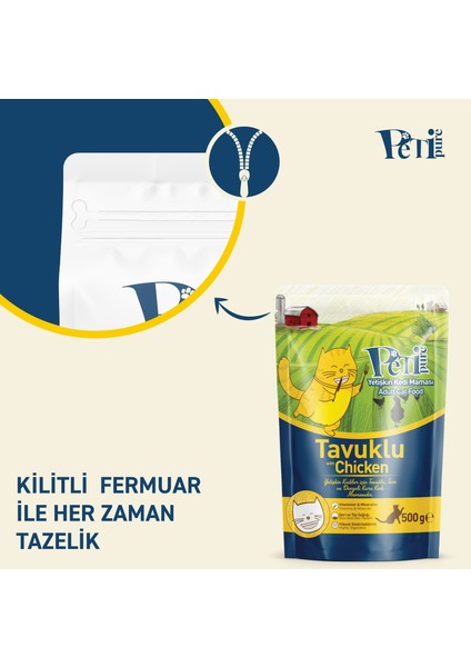 Tavuklu Kuru Yetişkin Kedi Maması 500 gr fırsatları