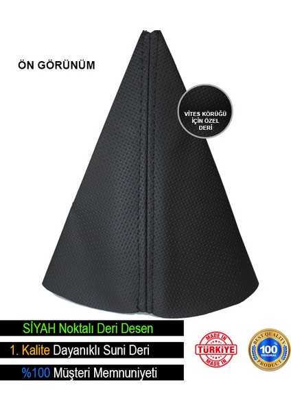Hyundai Accent Siyah Nokta Desenli Deri Spor Dikiş Vites Körüğü