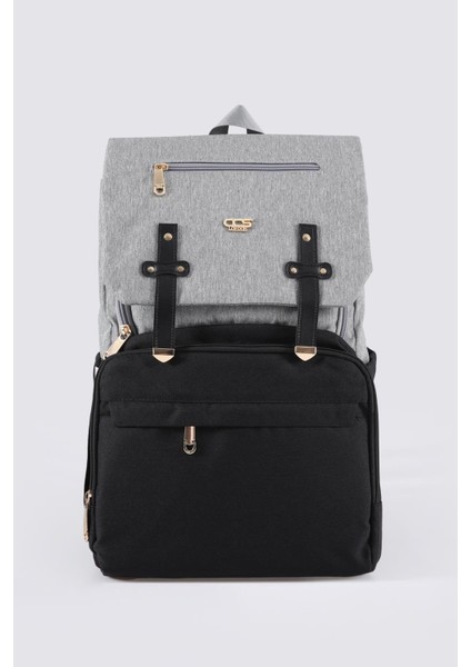 Bej-Siyah Unisex Sırt Çantası Ccs London 51768