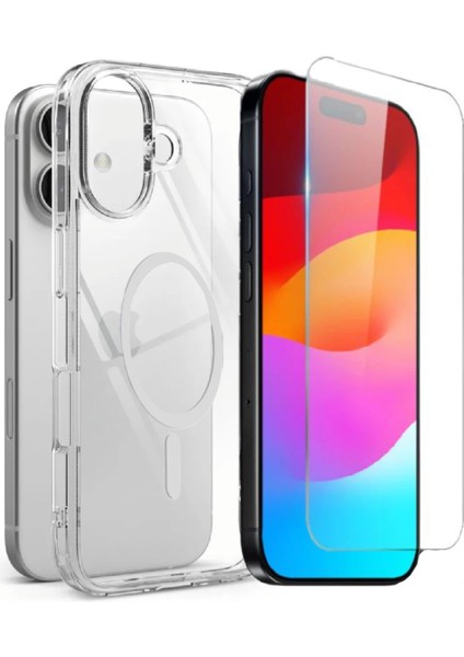 iPhone 17 Kılıf Magnetic Şarj Özellikli Kapak ve Ekran Koruyucu