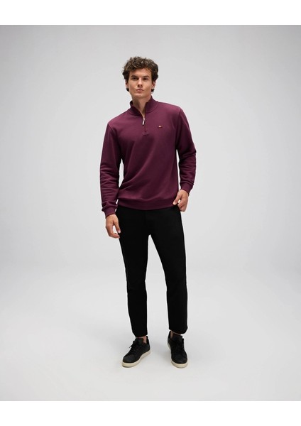 EM580-BRD Erkek Yarım Fermuarlı Bordo Sweat fiyatları