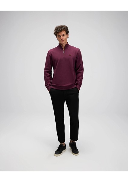 EM580-BRD Erkek Yarım Fermuarlı Bordo Sweat indirimleri