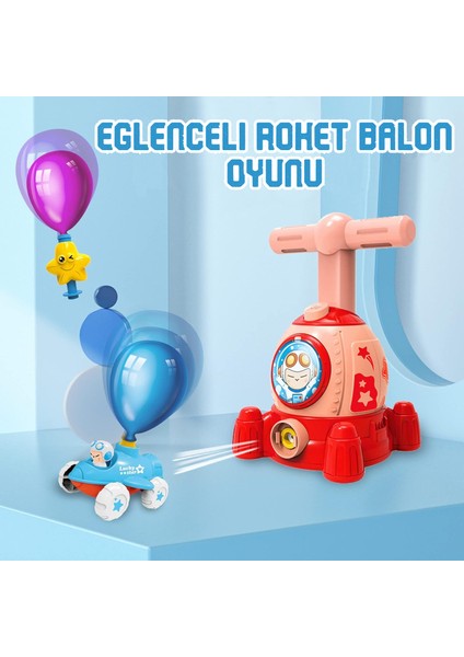 Balon Uçan Astronot ve Havalı Manuel Pompalı Balon Araba Eğitici Oyuncak Seti Uzay Seti Montessori fiyatları