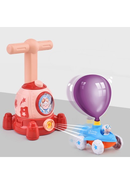 Balon Uçan Astronot ve Havalı Manuel Pompalı Balon Araba Eğitici Oyuncak Seti Uzay Seti Montessori fırsatları