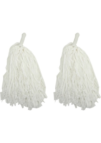 1 Çift ( 2 Adet ) Beyaz Renk 23 Nisan Gösteri Ponponu (3791)