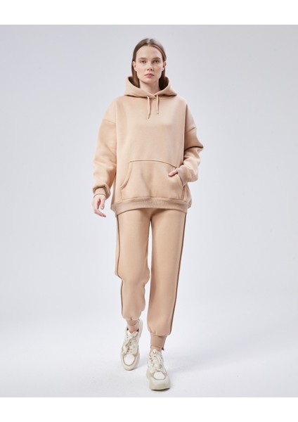 Paçası Dikiş Detaylı Şardonlu Üç Iplik Eşofman Takım