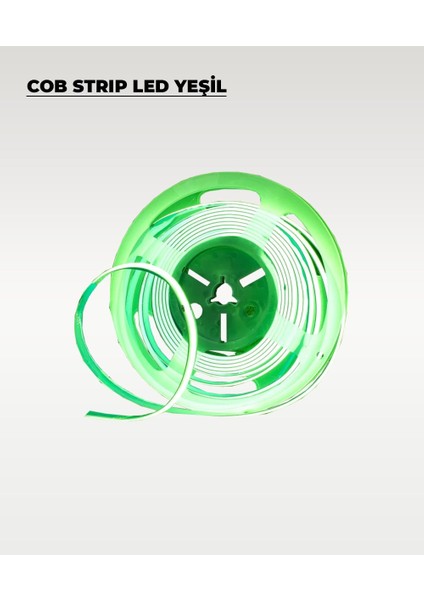 12V Cob Şerit LED Yeşil Işık - Metrede 360 LED - 5 Metre fiyatları