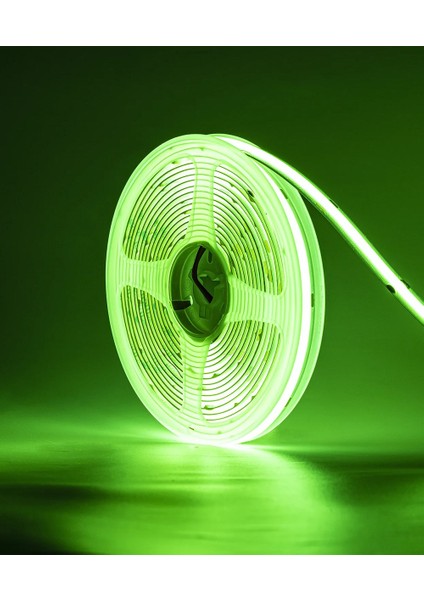12V Cob Şerit LED Yeşil Işık - Metrede 360 LED - 5 Metre modelleri