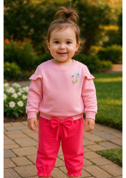 Kız Bebek 2 Iplik Alt & Üst Takım 2-3 Yaş