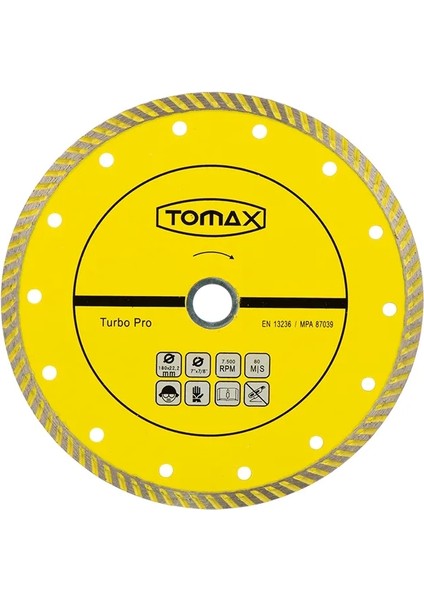 Tomax Turbo Elmas Mermer Granit Kesici 230X2,4X22