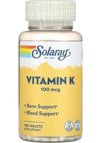 Vitamin K 100 Mcg 100 Tablet