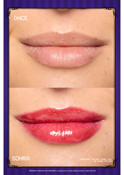Wednesday Özel Koleksiyonu Renk Değiştiren Dudak Yağı - 02 Thorn Pricked modelleri