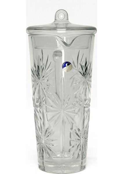 El Yapımı Kristal Sürahi ve 6'lı Bardak Seti - Vego (Sürahi 27,5 cm / Bardak 9,5 Cm) fiyatları