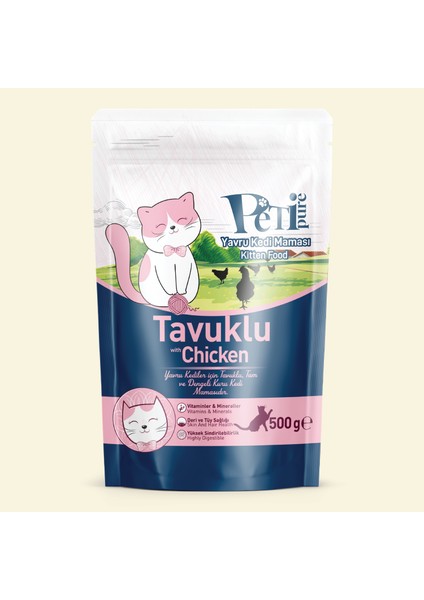 Tavuklu Kuru Yavru Kedi Maması 500 gr