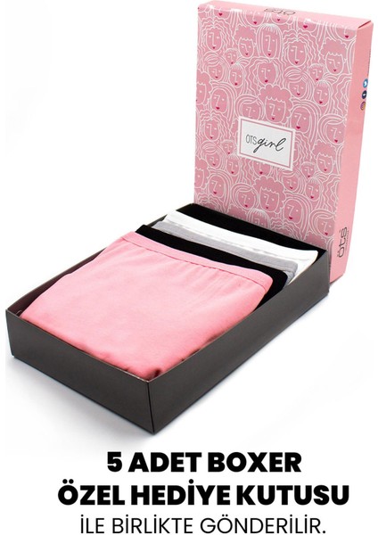 Premium 5’li Kız Çocuk Boxer - Hediye Kutulu, Pamuklu Kumaş, Ultra Yumuşak, Esnek Kalıp, Etiketsiz Tasarım, Kaliteli Ince Bel Lastik Tayt modelleri