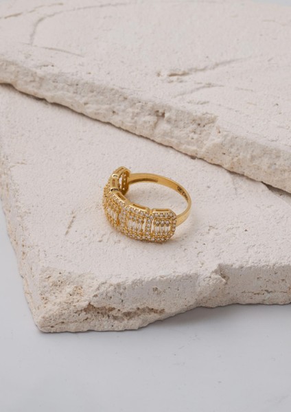 14 Ayar Altın Baget Beştaş Yüzük modelleri