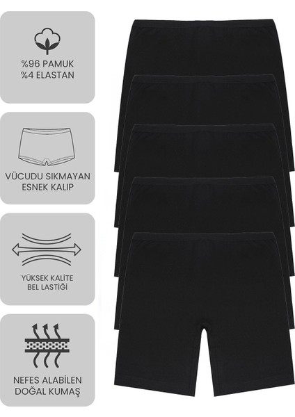 Premium 5’li Kız Çocuk Boxer - Hediye Kutulu, Pamuklu Kumaş, Ultra Yumuşak, Esnek Kalıp, Etiketsiz Tasarım, Kaliteli Ince Bel Lastik Tayt fiyatları